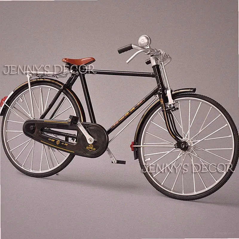 1:6 Scale Diecast Model Bicycle Toy Retro Urban City Bike Miniature Replica
