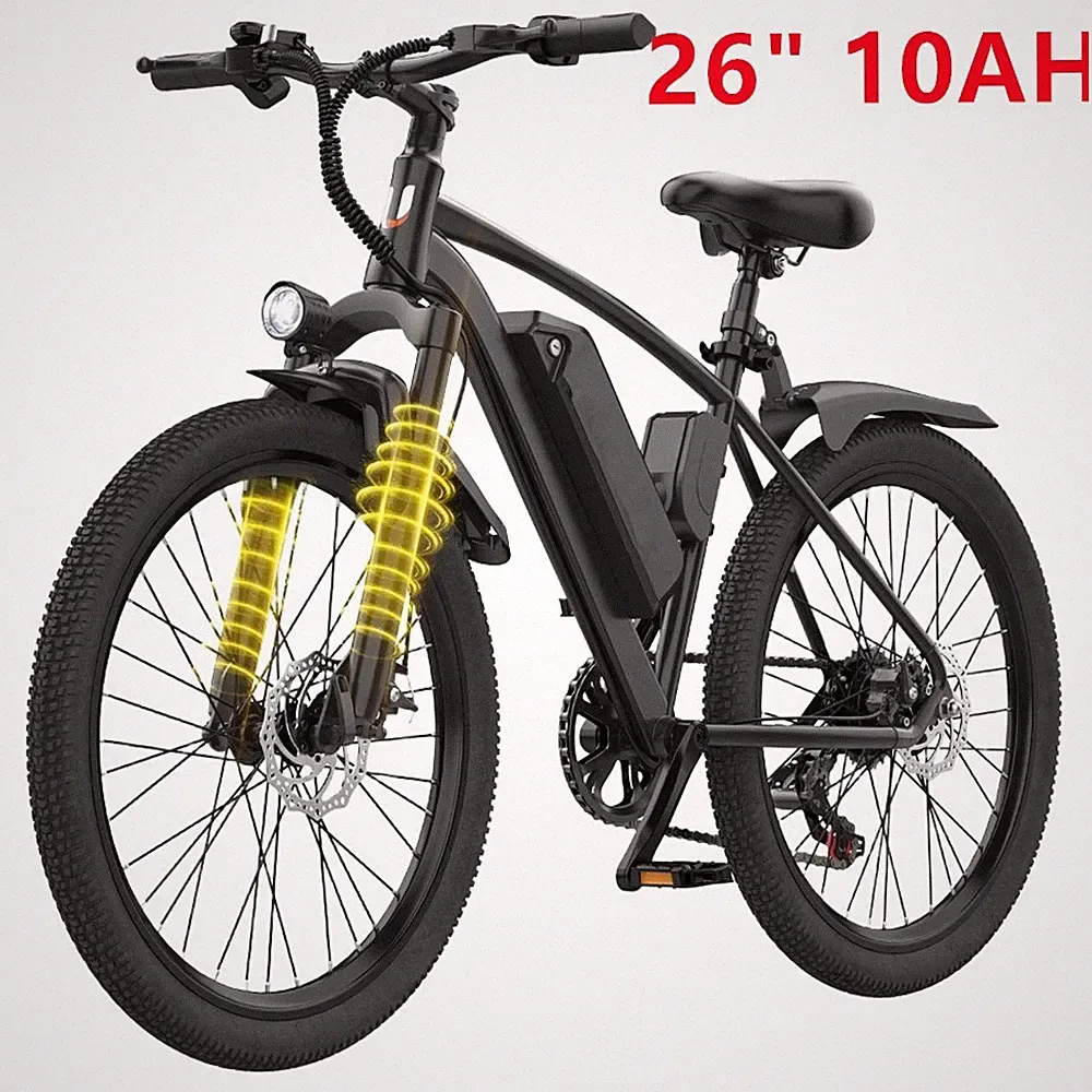 10Ah Battery 26 Inch Adult Electric Mountain Ebike Urban Daily Commuter Bicycle