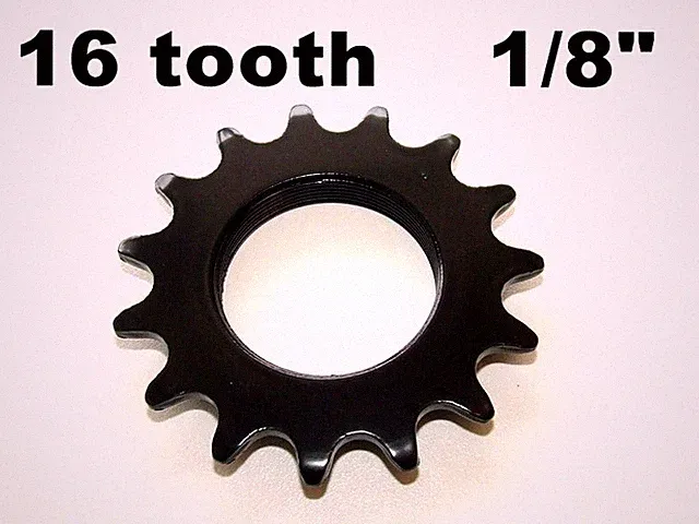 16T COG FIXED GEAR TRACK 16 TOOTH 1/8 INCH 1/8" FIXIE
