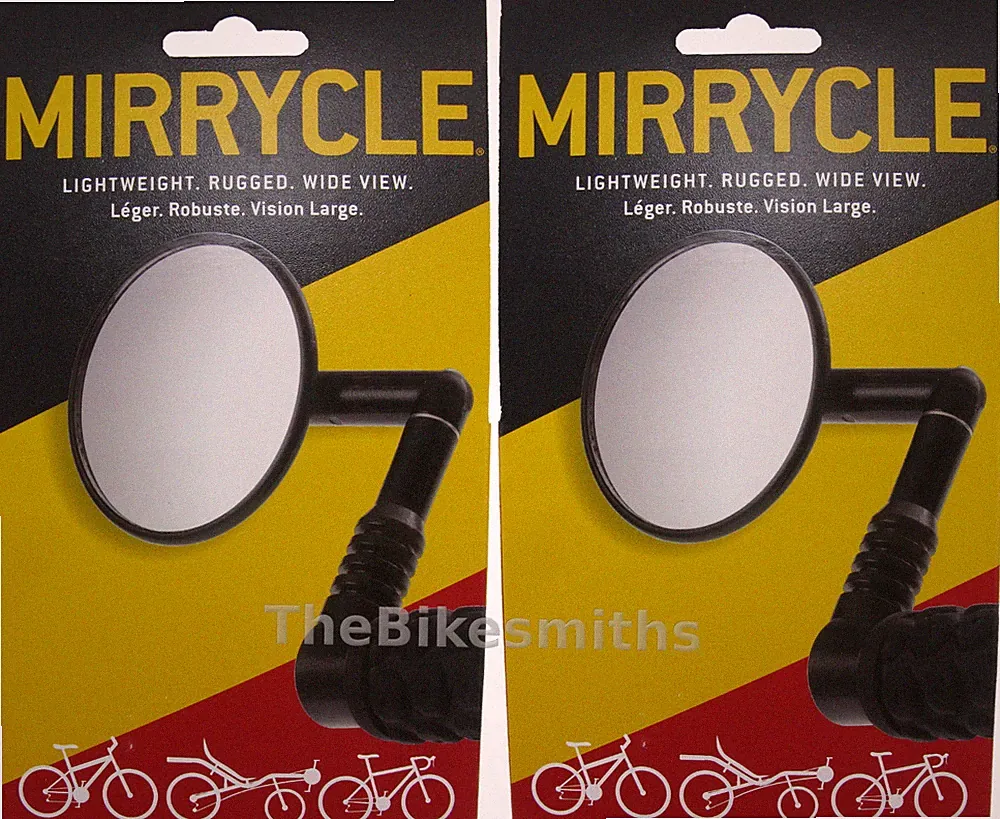 2 PACK Mirrycle Mountain Mirror Adjustabl Hybrid Recumbent Bike Urban Bicycle PR