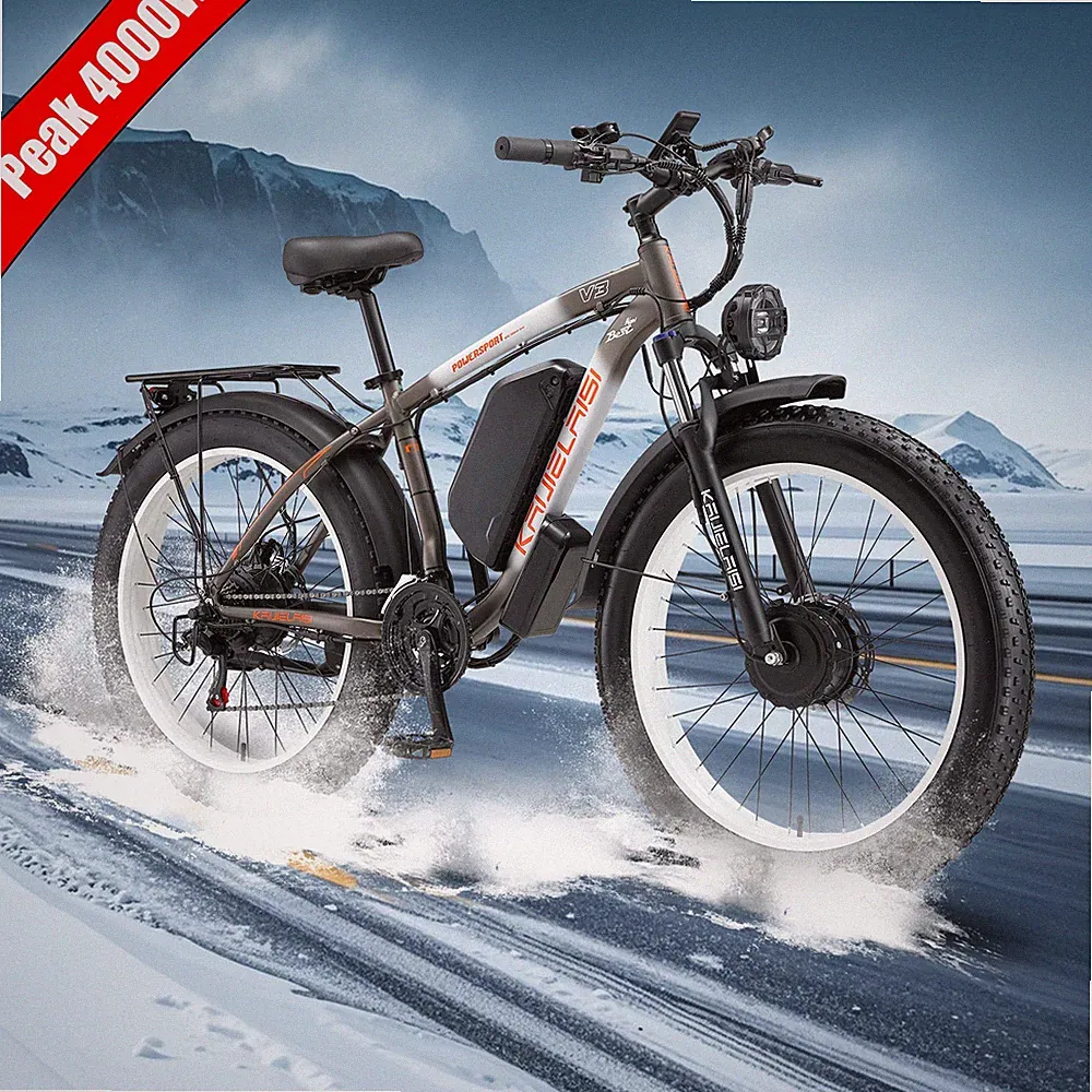 35MPH 26" AWD Peak 4000W Dual Motor 48V/23Ah Urban Electric Bicycle for adults
