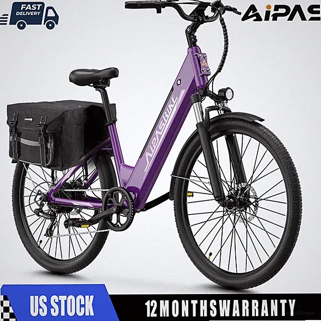 Aipas Electric Bicycle 1100W 26" 48V E-Bike Adult 7-Speed Urban Commuter