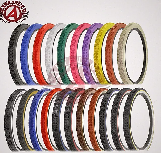 ALTALINE BICYCLE WIRE BEAD TIRE 24 x 2.125 HEAVY DUTY DIAMOND TREAD MANY COLORS!