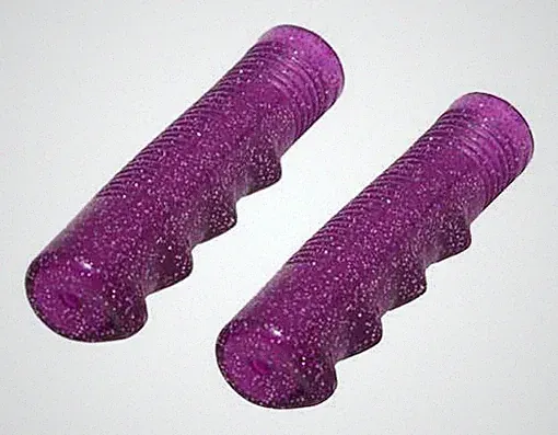 Bicycle Handlebar Grips Sparkle Purple RetroStyle Urban Cruiser Kid Bike 163426
