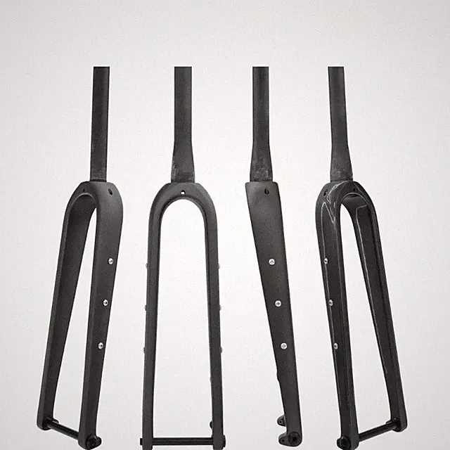 Carbon Road Bike Front Fork 700C Straight Tapered Steerer 12*100mm Thru Axle