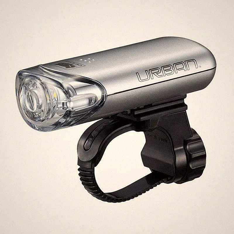 CAT EYE Bicycle LED Light Headlight URBAN Silver HL-EL145 New F/S