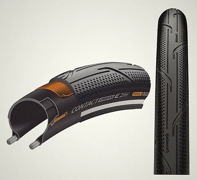 Continental Contact-Urban Reflex Wire-Bead Bicycle Tire, 700x47 (28x1.75")