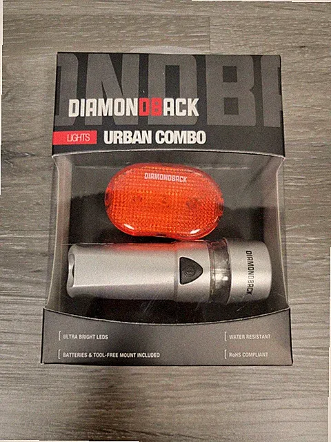 Diamondback Urban Combo Bike Bicycle LED Lights Headlight Tailight Pack Kit