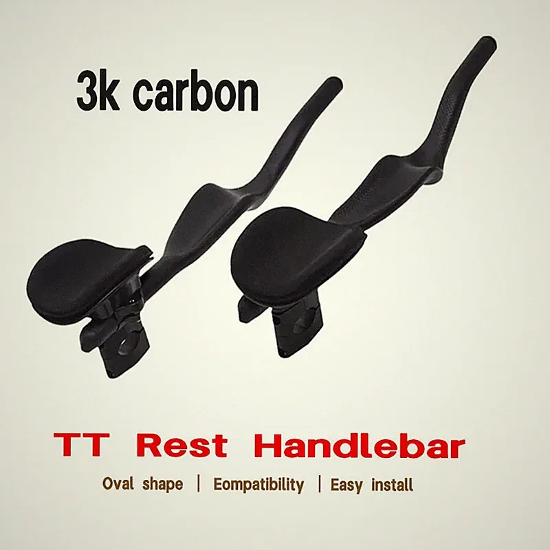 Fixed Gear Bicycle Triathlon Time Trick Carbon Extended TT Rest Handle 35 Degree