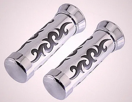 Grips Black And Chrome 453 Custom Urban Cruiser BMX Chopper Kids Bicycle 165453