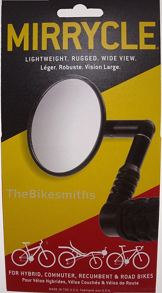 Mirrycle Mountain Mirror Adjustable fits Hybrid MTB Recumbent Bike Urban Bicycle