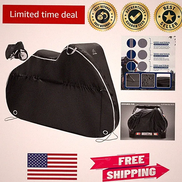 Multi-Bike Waterproof Storage Cover - Heavy Duty Protection for Travelers