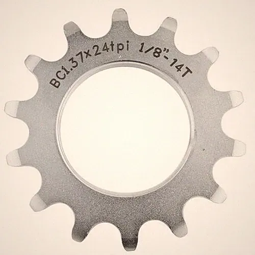 Origin8 Bicycle Track Cog 14T x 1/8" Fixed Gear Silver CNC Chromoly Urban Bike