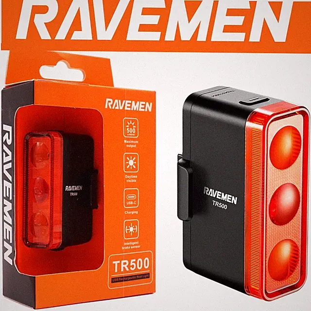 Ravemen TR-500 USB Led Tail Light BRIGHT 500 Lumen Compact Rear Red Bike Light