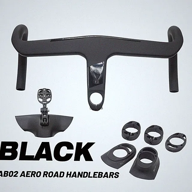 Road Bicycle Carbon Integrated Aero Handlebars Internal Cable Routing Bent Bar