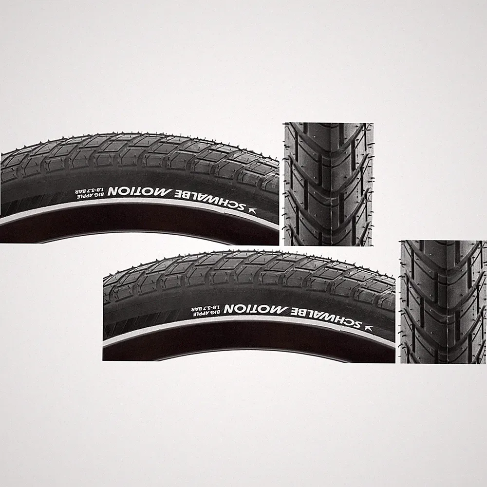 Schwalbe Motion Big Apple 20x2.15 E-Bike Ready Urban Bicycle Tires with Addix