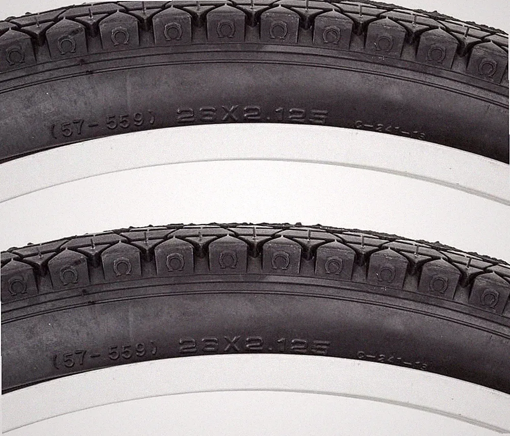 Sunlite CST241 Urban Beach Cruiser Hybrid Street Black Bike Tire Pair 26 x 2.125