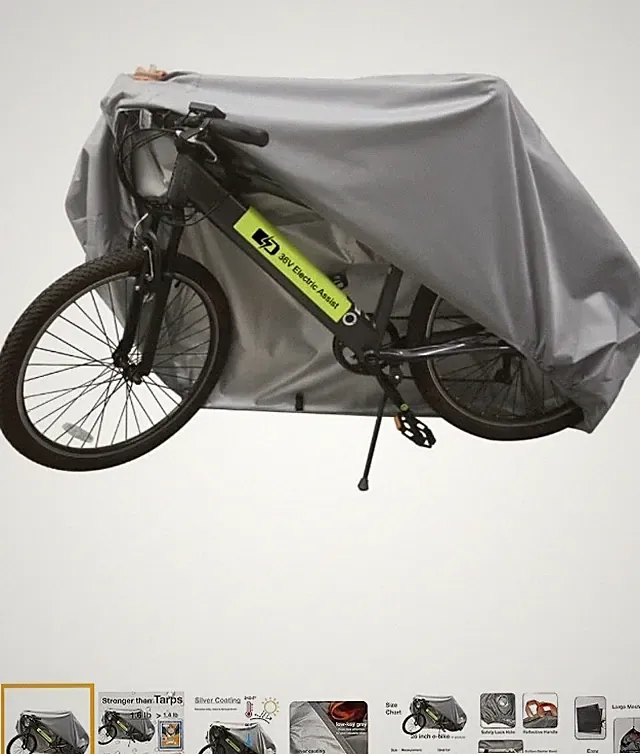 Urby Heavy Duty Bicycle Cover Waterproof, Grey Silver, M Outdoor Storage, Heat R