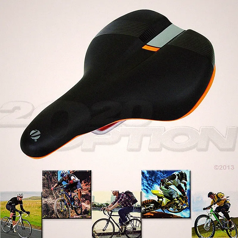Velo LED Commuting City Bicycle Microfiber Seat Steel Rail Urban Bike Gel Saddle