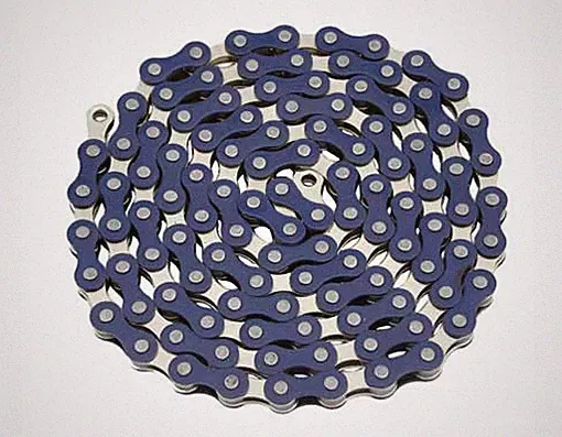 YBN Chain 1/2x1/8x112" 1 Speed Blue Chrome BMX Cruiser Urban Kids Bicycle 123146